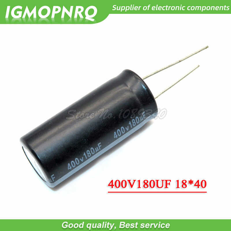 5ชิ้น180uf400v 400V180uf ไฟฟ้า18*40 400V 180Uf 18X40 400V180uf ตัวเก็บประจุด้วยไฟฟ้า