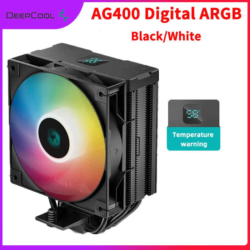 Deepcool Ag400 Digital ARGB 4 Pipe 120Mm Intelligent Temperature Display Air Cooler Case Heat Sink P