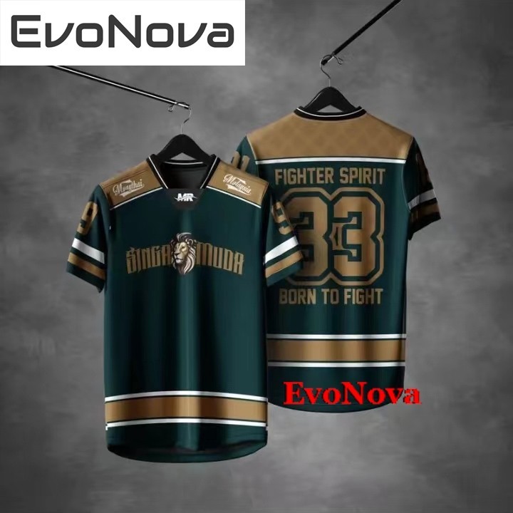 Evonova JERSEY NFL Young Lion-Green Sport TShirt shirts Men SHORT Sleeve sublimation JERSEY Viral un