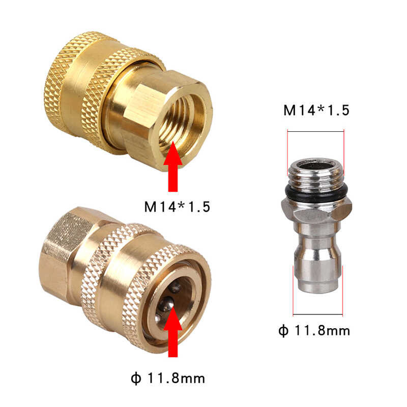 Car Foam Lance Connector 1/4 Inch Socket And Quick Connect With Female M14 For Pressure Washer Water Gun