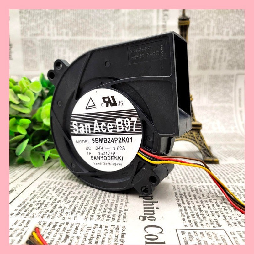 Original SANYO 9BMB24P2K01 24V 1.62A 9733 ปริมาณลมสูงเตาย่างบาร์บีคิวพัดลมเทอร์โบ