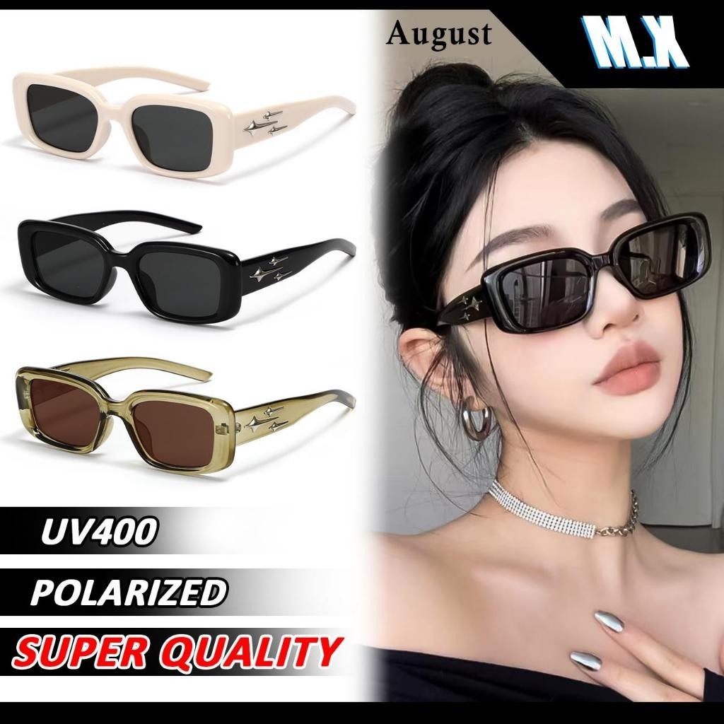 Y2k MX STUDIO Sunglasses MX-AUGUST แว่นตากันแดด เลนส์โพลาไรซ์ ป้องกันรังสียูวี กรอบกลาง ทรงกลม คุณภ