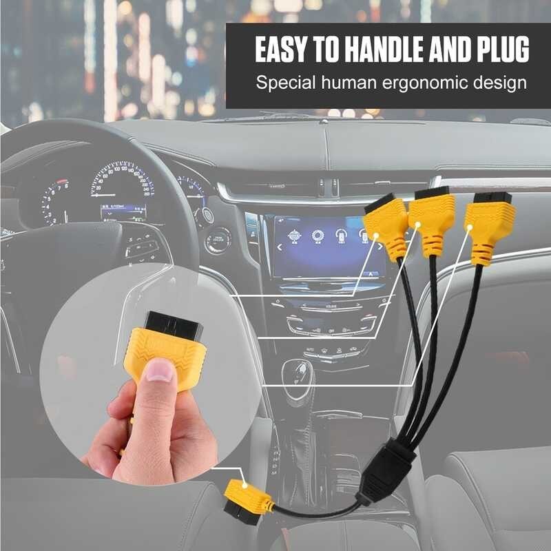 ❤ AUTOOL สายเคเบิลสแกนเนอร์50ซม. รถยนต์ Obd2 Elm327,สายอะแดปเ