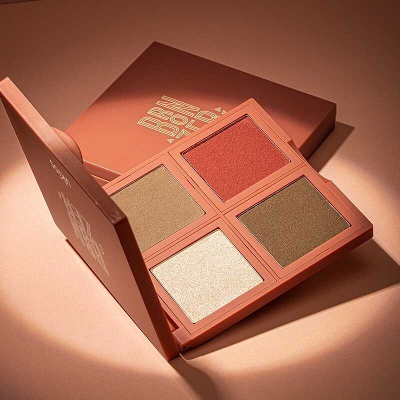 ❣ [HOT ERTRYHGJ 135] UKISS Cheek and Contour Palette High-Gloss Blush All-in-one Plate Nose Shadow