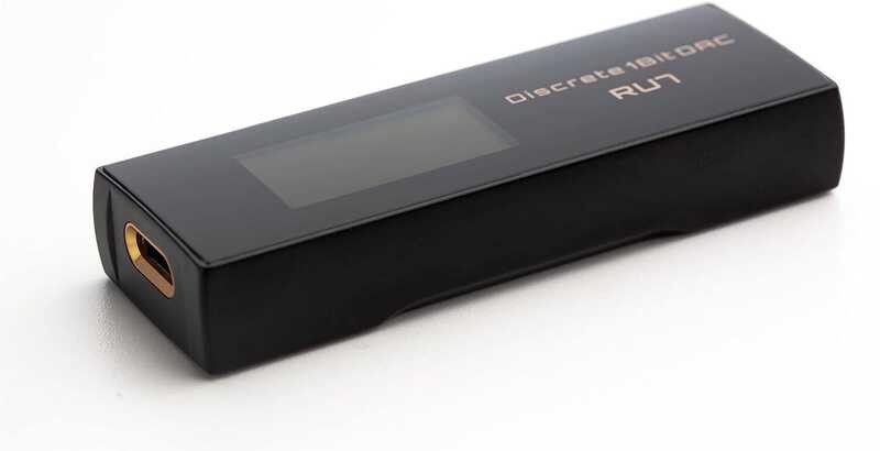 Portable Cayin RU7 USB DAC/Amp Dongle with 1-Bit Resistive Ladder DAC, DSD64/128/256 Support, OLED