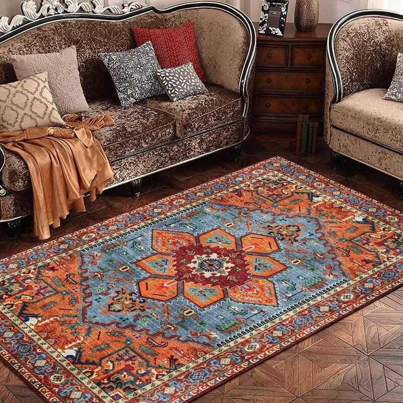 Persian 【NEW】 Bohemia Mandala Carpets Living Room Bedroom Non-Slip Area Rugs Boho Morocco Ethnic