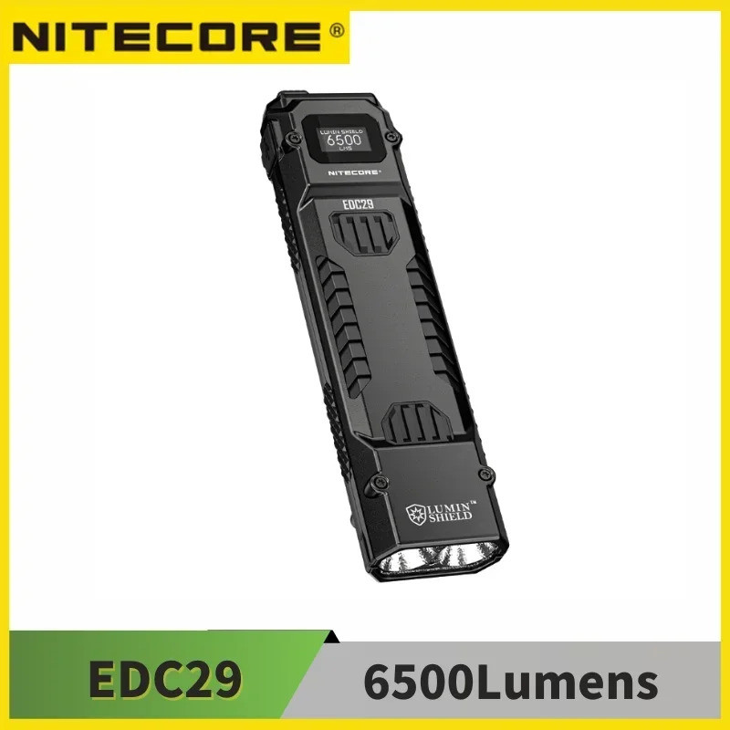 NITECORE EDC29 6500Lumens Utra Slim EDC ไฟฉาย USB-C ชาร์จ Bulit-in แบตเตอรี่ Max โยน 400 เมตร