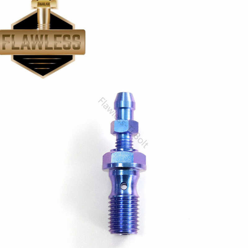 Gr5 Flawless-Ti Titanium Flange Caliper Master Cylinder Banjo Bolt Universal M10x1.0/1.25Pitch Avai
