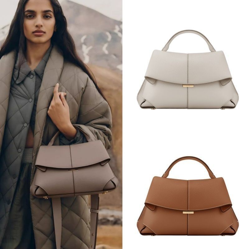 [ ตัวอักษรแก ้ ไข ] French Niche Designer POLENE กระเป ๋ าหญิงสไตล ์ ใหม ่ Mokki Series หนังแท ้ จี