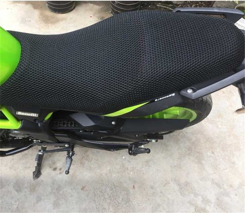 Δ สำหรับ Benelli 302S Bn302 Bj302gs รถจักรยานยนต์ตาข่ายที่นั่งเบ