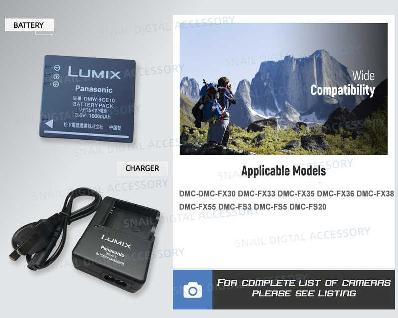 Panasonic Lumix สำหรับ DMW-BCE10 BCE10 CGA-S008 S008แบตเตอรี่กล้อง DMC-FX30พา