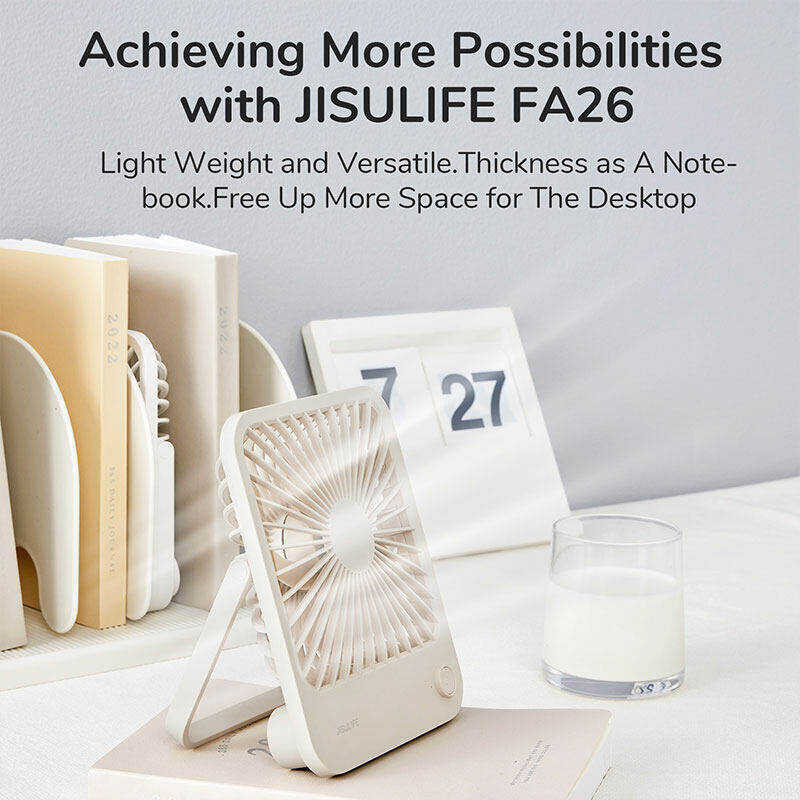 Portable JISULIFE Table Fan USB Rechargeable Mini Desk Fan 4500 Mah Battery Small Desktop Fan Suit t
