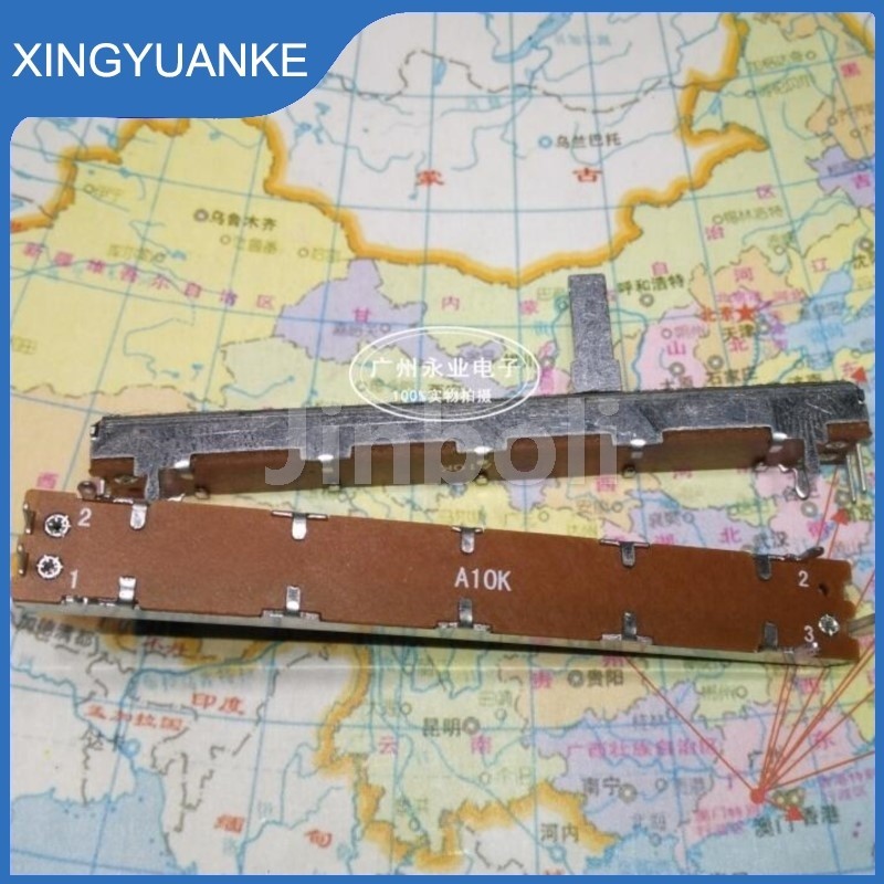 2PCS SC6021N 75 มม.ตรงสไลด์ Potentiometer Resistor A103 10K Ohm Single 3Pins Mixer Fader A10K ความยา