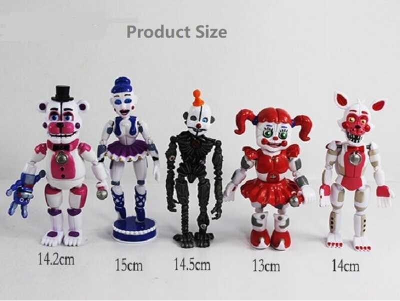 New Listing Five Nights At Freddy's Sister Location Action Figure Toy Foxy Freddy Fazbear Bear FNAF