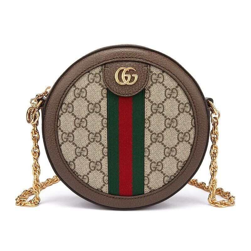 [สไตล์ใหม่ 2024] GUCCI GUCCI กระเป๋าสะพายไหล่ ทรงกลม สายโซ่ ขนาดเล็ก สําหรับสตรี EFP8