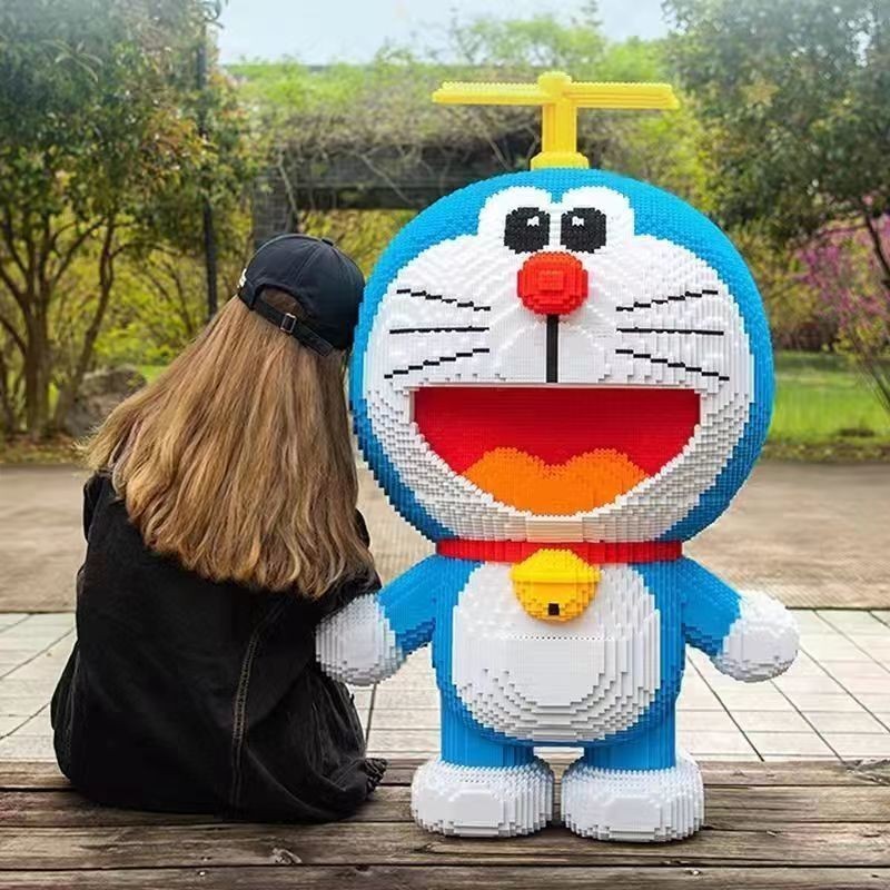 90เซนติเมตรโดราเอมอนอาคารบล็อกของเล่นเด็กการศึกษาแทรกของเล่น