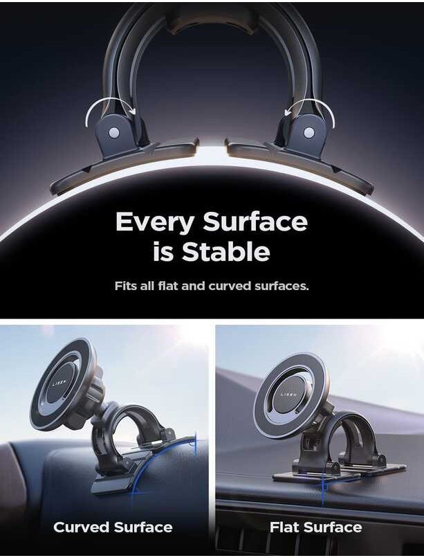 ❤ LISEN Fits Strong Magnatic Phone Iphone, Handsfree Dashboard Car Mount Holder Accessories Fo