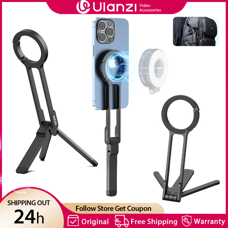 Ulanzi MA30 Magsafe ขาตั้งโทรศัพท์ Dual-ด้านแม่เหล็กที่วางโทรศัพท์ขาตั้งโทรศัพท์สําหรับ Iphone 16 15