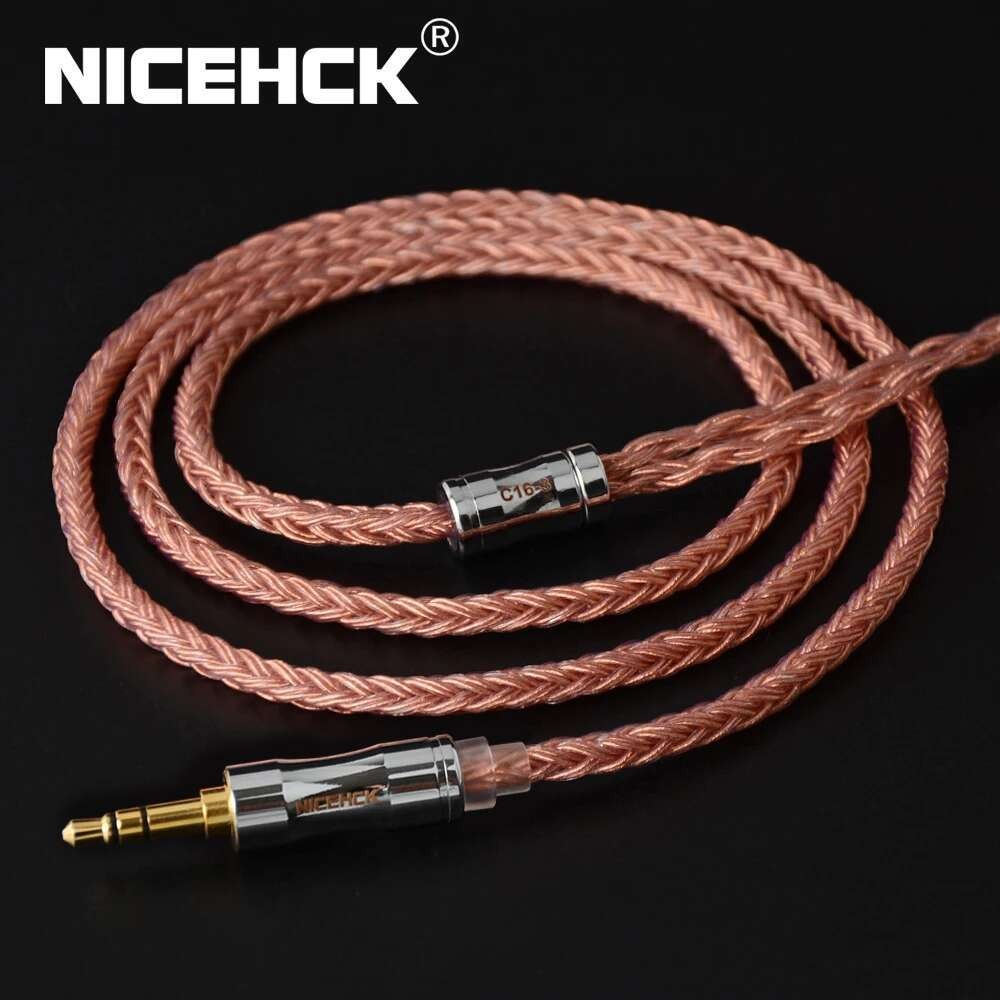 NICEHCK C16-3 16 แกนทองแดงความบริสุทธิ์สูง 3.5/2.5/4.4 มม.ปลั๊ก MMCX/2Pin/QDC Connector สําหรับ KZCC