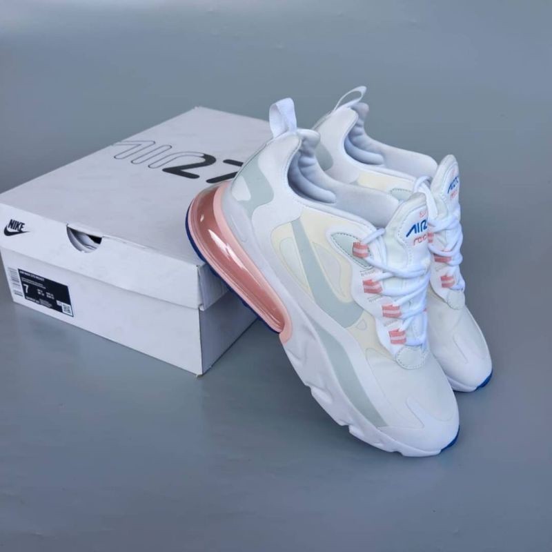 Sepatu Nike Air Max 270 React White Peach Blue