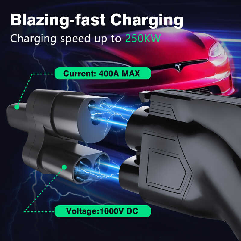 Ccs2อะแดปเตอร์ Tesla ตัวแปลงขั้วต่อที่ชาร์จรถยนต์ไฟฟ้า Ccs2กับอะแดปเตอร์เทสลา400a 1000V ราคา ถูกที่สุด ดีลบีเคเค แกลเลอรีภาพที่ 5