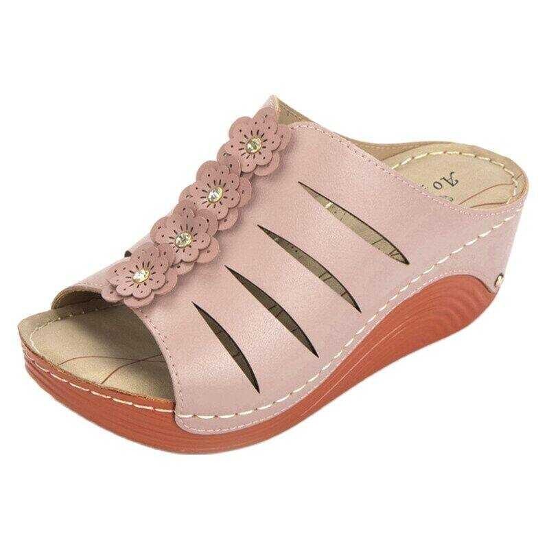Fashion Floral ❤ ❤ Wedge Sandals Women Non-Slip Beach Slippers