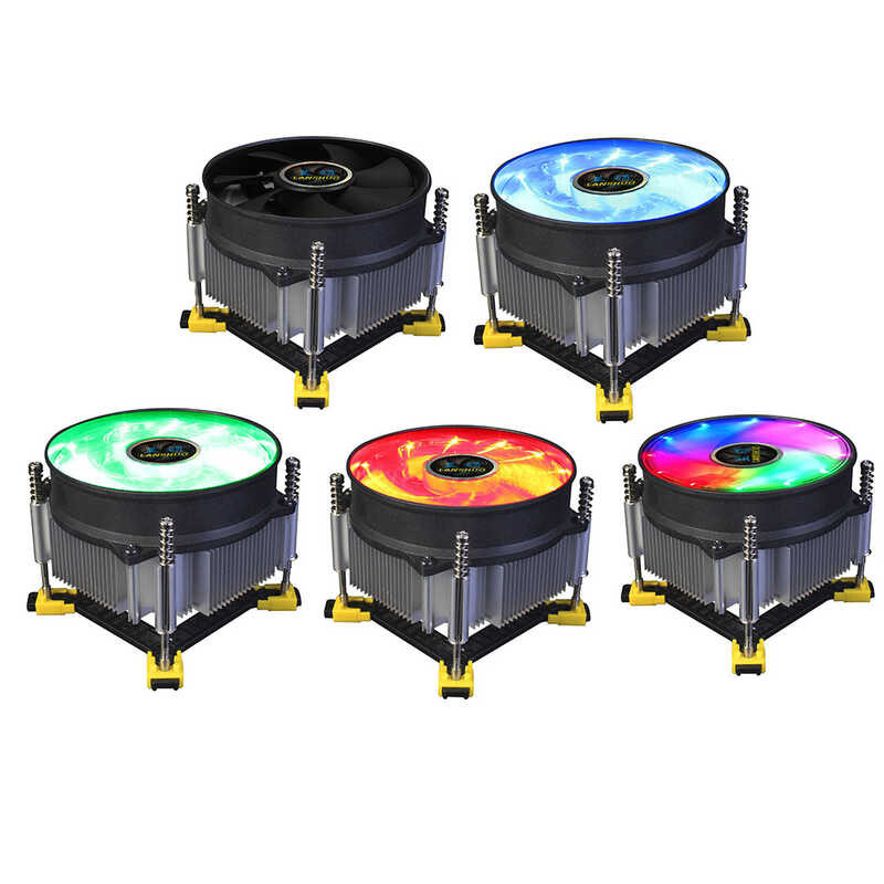 4 ขา PC CPU Cooler หม้อน้ำลดเสียงรบกวนแกนทองแดง 90 มม. พัดลมระบายความร้อนสำหรับ Intel LGA 1356 1366