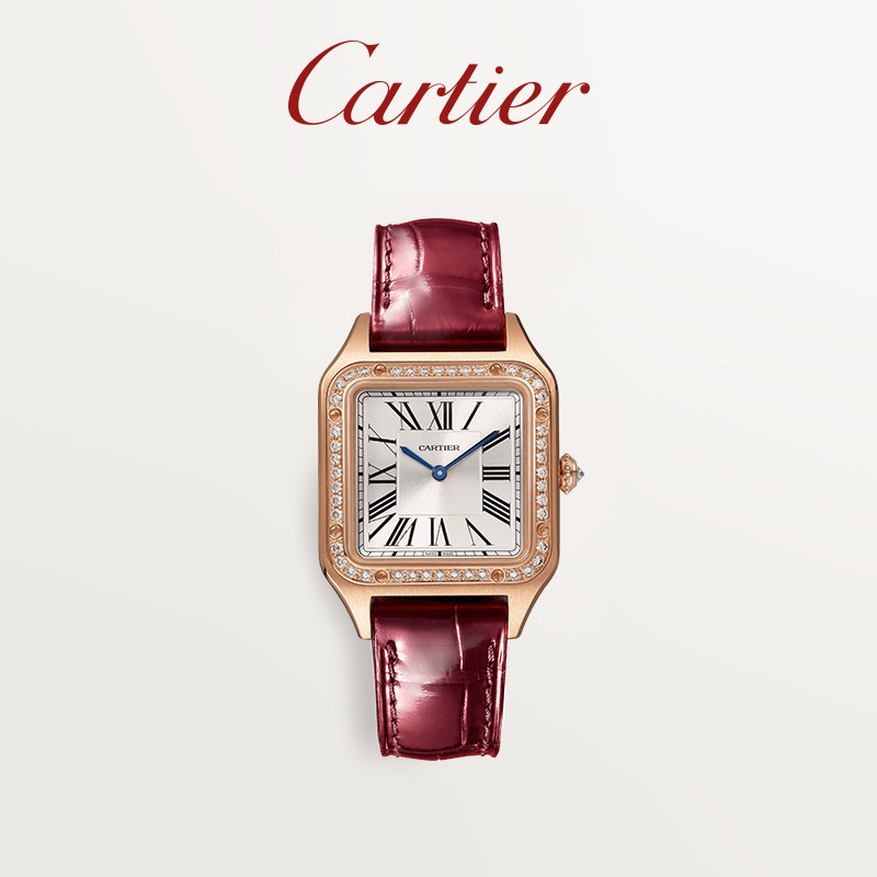 Cartier Cartier Santos-Dumont นาฬิกาข ้ อมือ Rose Gold Diamond Watch