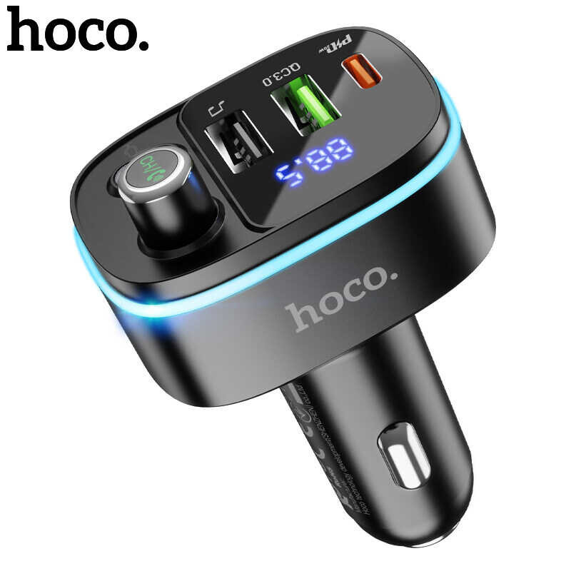 ❤ Hoco 100% Original E62 Bluetooth5.0 Kit Handsfree FM Transmitter Mp3 Music Player,Dual USB Car