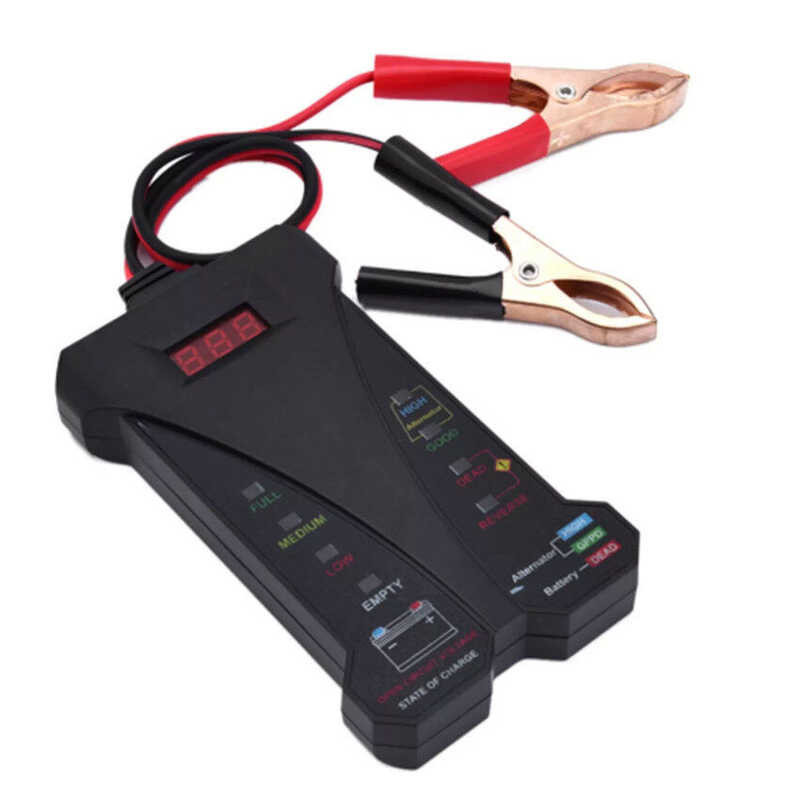 ❤ 12V Digital Battery Alternator Tester Display Volt Check Car Motorcycle Voltmeter And Charging