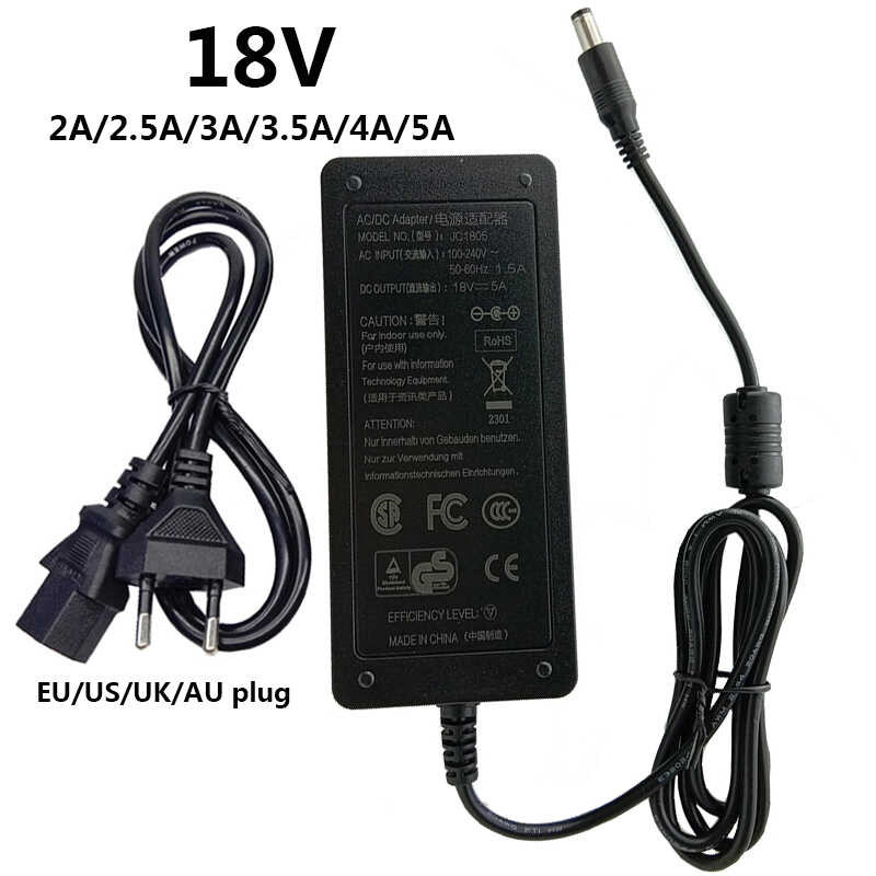 18V3A 18 V 18V4A หม้อแปลง18V5A 18โวลต์ Universal Power Adapter Supply อะแดปเตอ 3A 4A หม้อแปลง5A โวลต