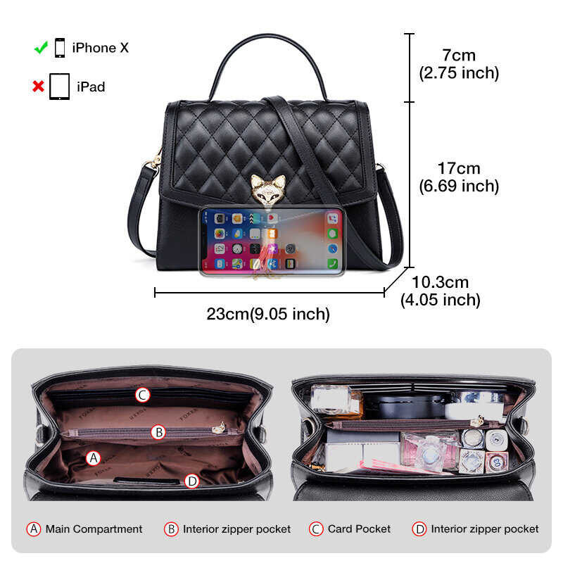 ❤ Foxerผู้หญิงกระเป๋าคาดอกหนังแท้กระเป๋ายอดจับกระเป๋