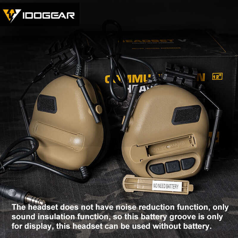 ❤ IDOGEAR Tactical Electronic Headset Muffs Ear Protection For Helmet   Headset