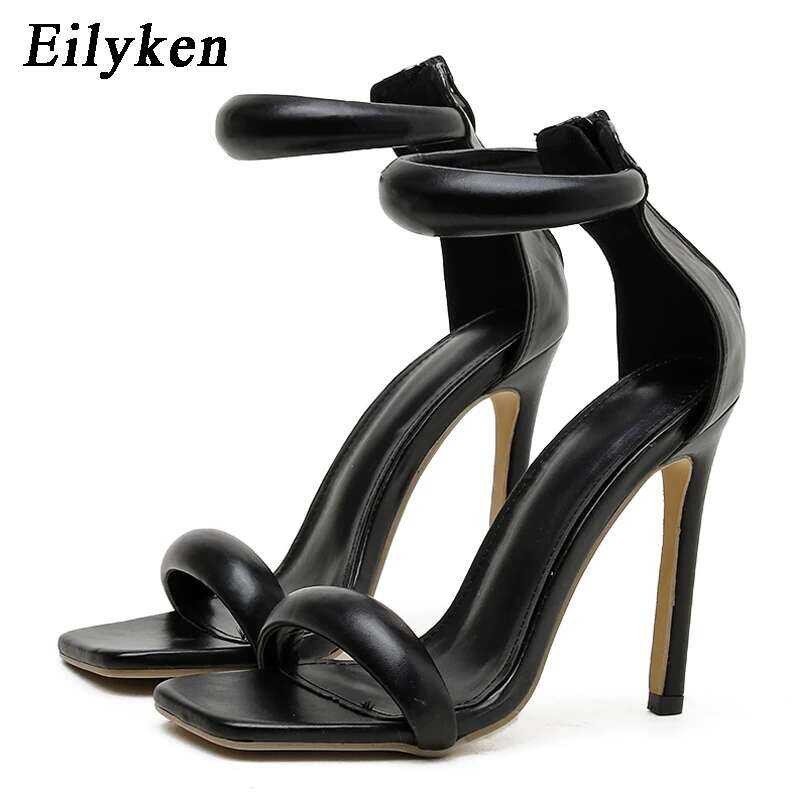 ❥ Eilyken ฤดูร้อน Peep Toe รองเท้าส้นสูงเซ็กซี่สายคล้องคอข้อเท้าสุภาพสตรีคลับผู้หญิง Stripper ร