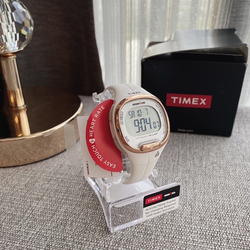 ♞ผ่อน0%~แท้100% นาฬิกาออกกำลังกาย สีขาว TIMEX IRONMAN Transit+ Watch with Activity Tracking &amp; Heart