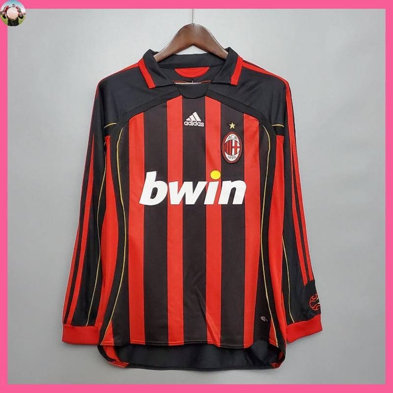 เสื้อกันหนาว แขนยาว ลาย 2006-2007 AC Milan Home 06 07 AC Kaka 22 Nesta 13 Ronaldo 99