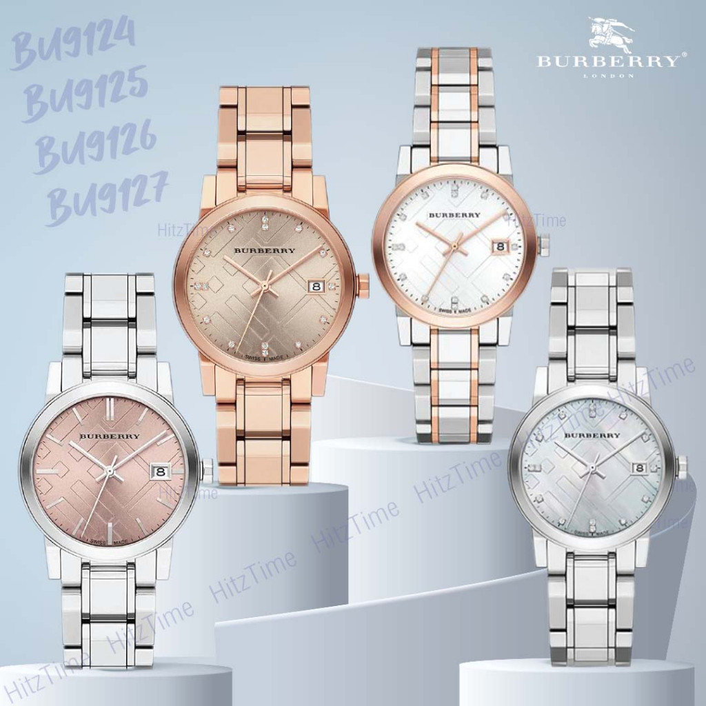 ♞,♘,♙นาฬิกา Burberry นาฬิกาข้อมือผู้หญิง แบรนด์เนม ของแท้ รุ่น BU9124 BU9127 แบรนด์ Burberry Watchb