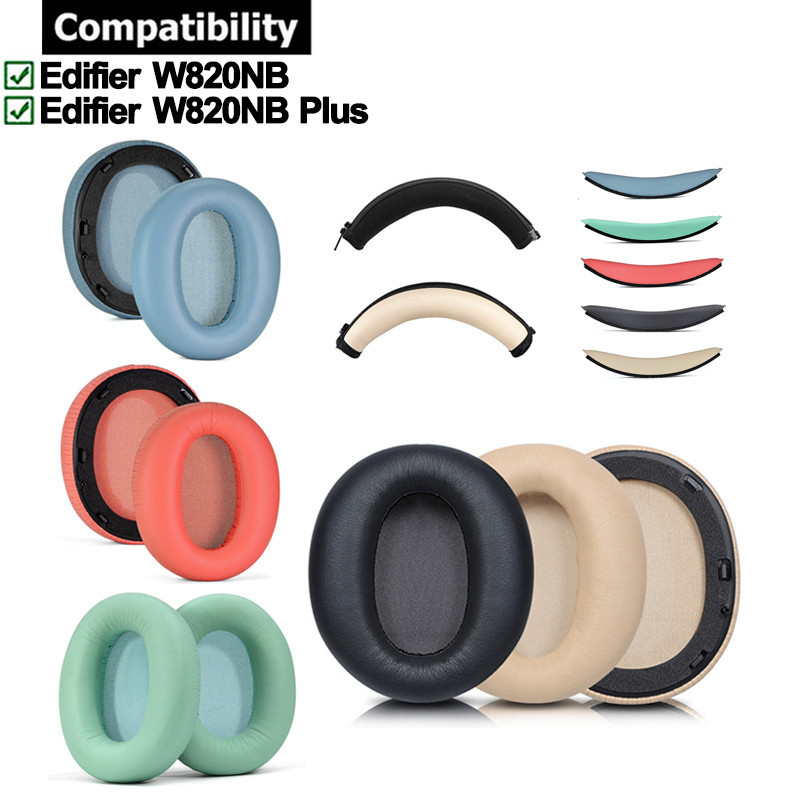 แผ่นรองหูฟังสําหรับ Edifier W820NB / W820NB Plus หูฟังแถบคาดศีรษะแผ่นรองเบาะฟองน้ําชุดหูฟัง Earmuffs