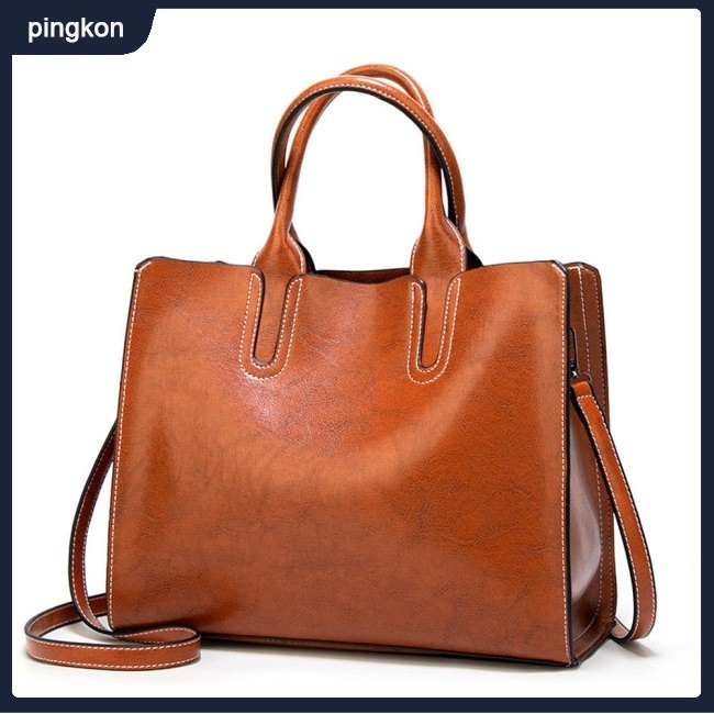 Tdg กระเป๋าถือ กระเป๋าสะพายไหล่ หนังเทียม แบบพกพา แฟชั่นสําหรับสตรี