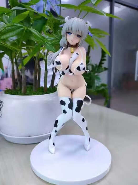 Toystoreshop 22Cm Uzaki-Chan Wa Asobitai Tsuki Uzaki Anime Girl Figure Dreamtech Cow Pattern Action