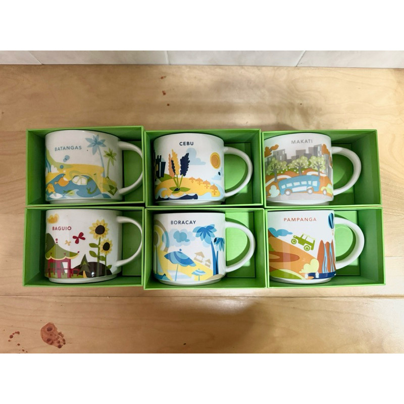 Starbucks Philippines/Batangas/Baguio/Cebu/Boracay/Makati/Pampaga You Are Here City Icon MUG ( YAH