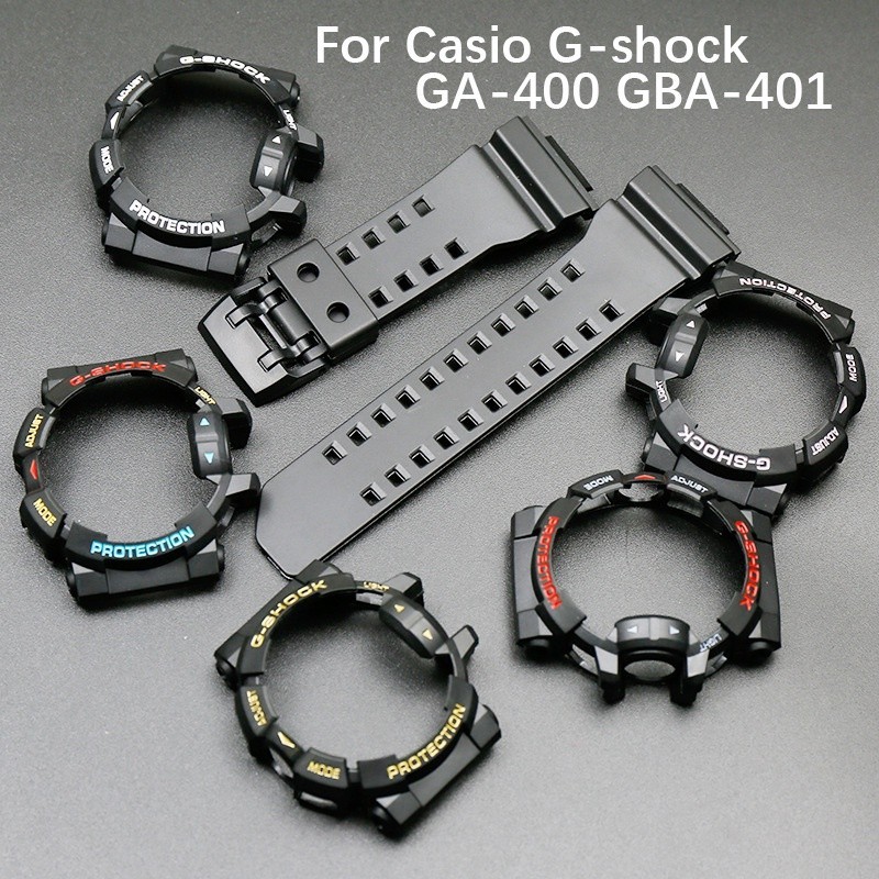 สายนาฬิกาข้อมือซิลิโคน พร้อมสกรู สําหรับ Casio G-SHOCK GA-400 GD-400 GBA401