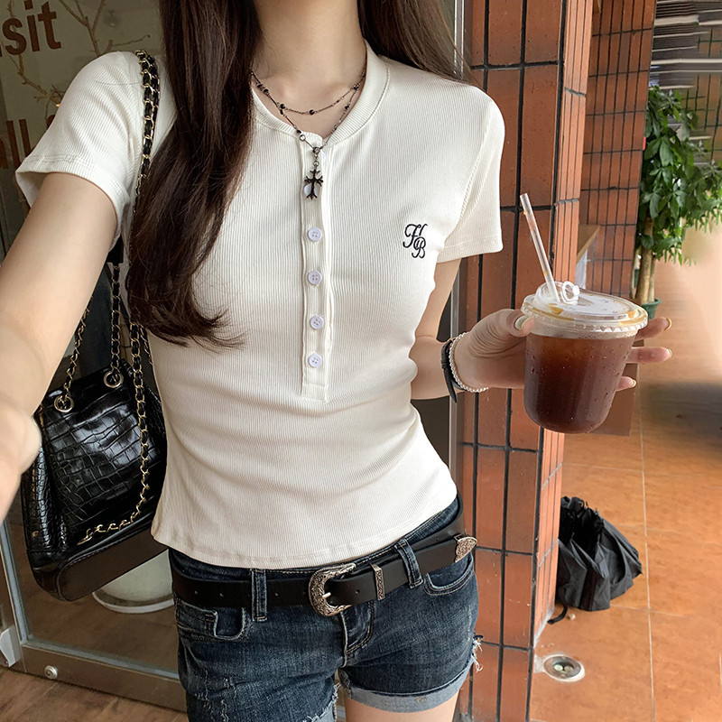 73847 แขนสั ้ นติดกระดุมเกลียวปัก Slim-F