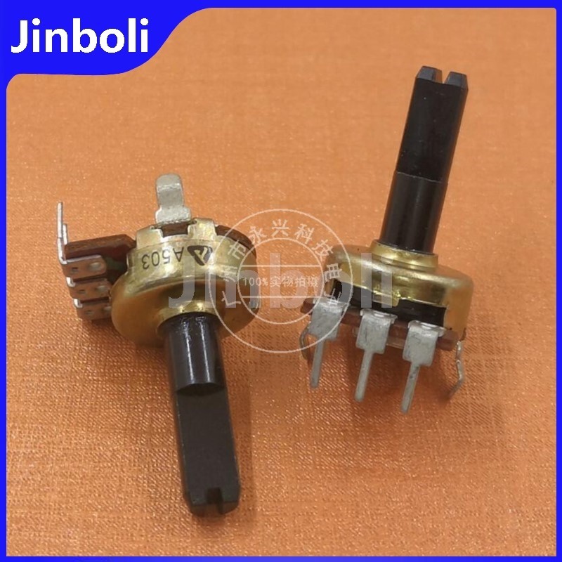 2PCS 1616N 161 ประเภทแนวตั้งเดี่ยว A50K A503 เครื่องขยายเสียง Volume Control ปรับ Potentiometer 3 Pin ครึ่งเพลาความยาว 20 มม.