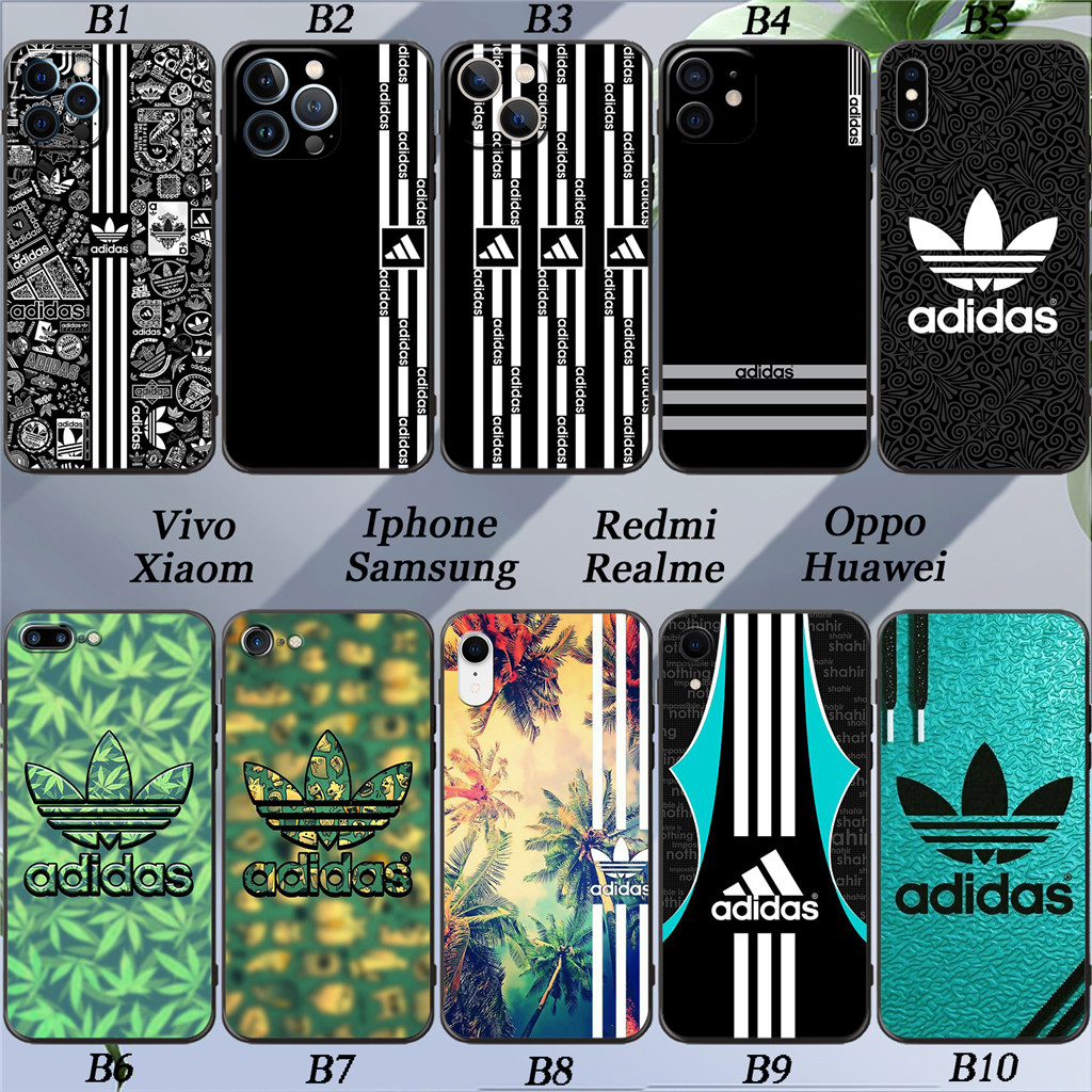 แฟชั่นโลโก้ adidas Apple iPhone 12 PRO MAX MINI เคสโทรศัพท์ป้องกันกล้องบางเฉียบ