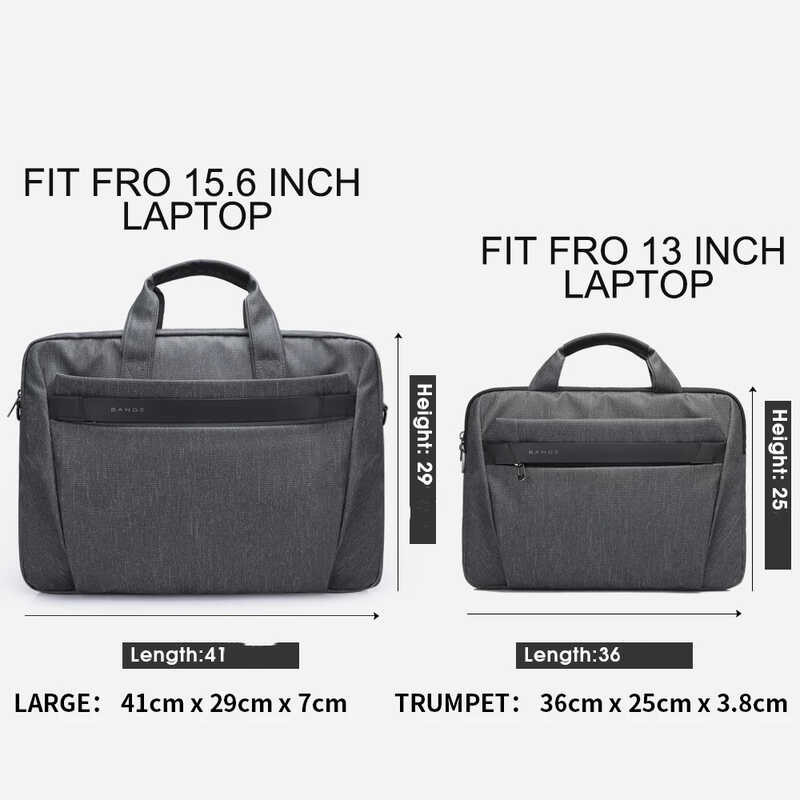 fabric Bange black grey waterproof Men Briefcase fit for 15.6 inch and 13inch laptop Office Busines 