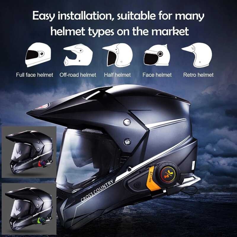 ❤ Motorcycle Bluetooth Headset Lx3 Waterproof Headphones Long Stanby Wireless Handsfree Music Pla