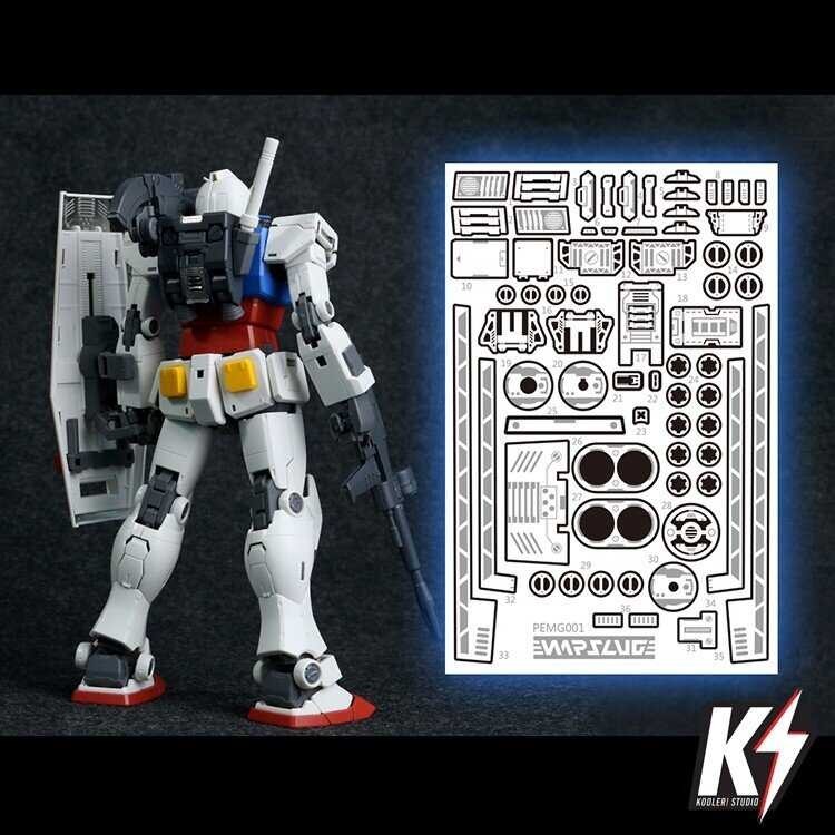 ➧ Warslug MG Rx-78 AM THE ORIGIN #พาร์ทแผ่นเหล็ก เสริมดีเทลกันพลา