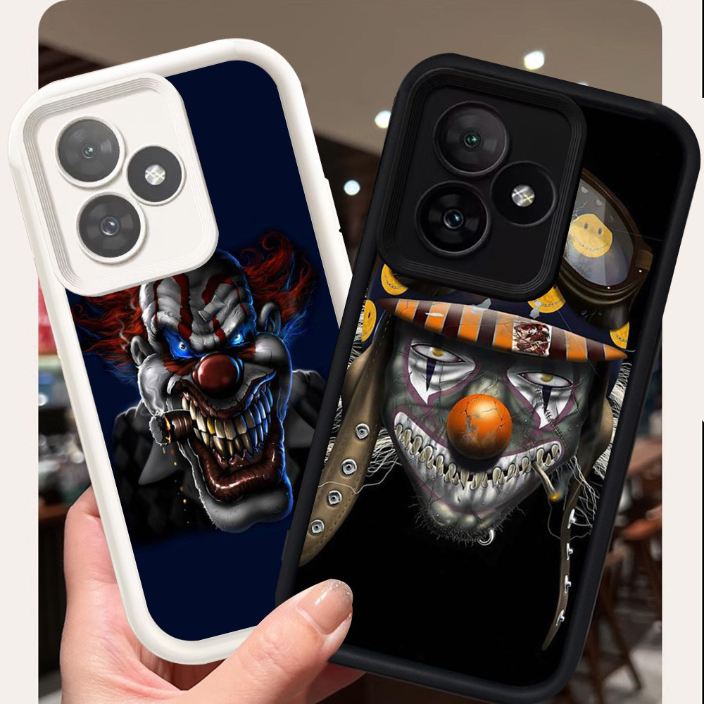 เคสสําหรับ Xiaomi POCO X5 F6 F5 Redmi 13 13X Turbo 3 5G เคสซิลิโคน H-55 Clown