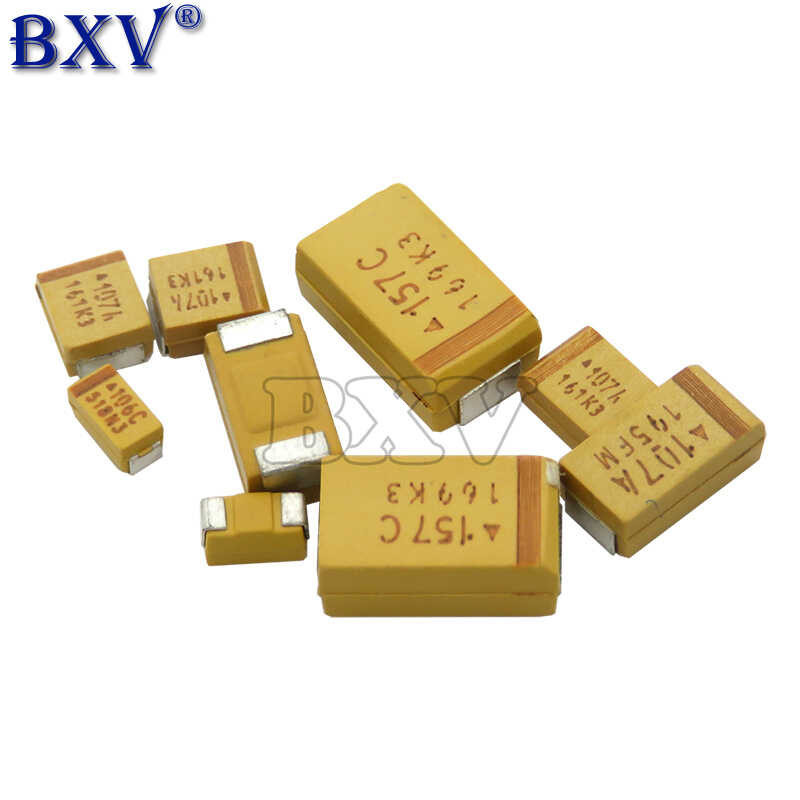 10ชิ้น A B C D ประเภทตัวเก็บประจุแทนทาลัม100uf 150Uf 220Uf 330Uf 470Uf 680Uf 6V 6.3V 10V 16V 25V 35V